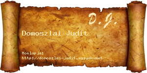 Domoszlai Judit névjegykártya
